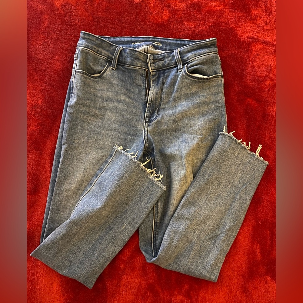 Old Navy Blue Distressed Women Jeans
